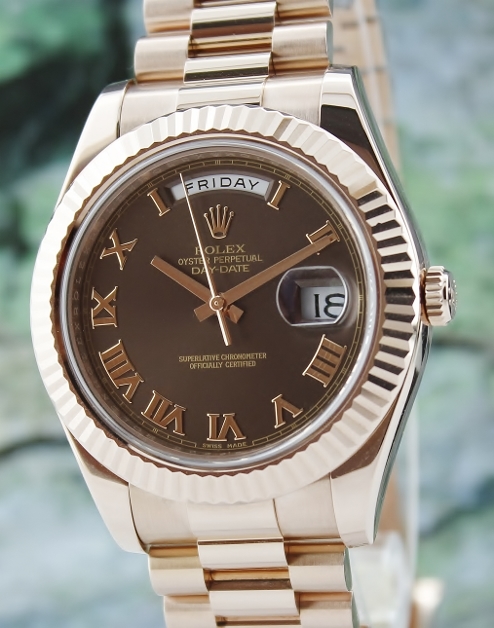 (image for) ROLEX 18K PINK GOLD OYSTER PERPETUAL DAY-DATE II / 218235